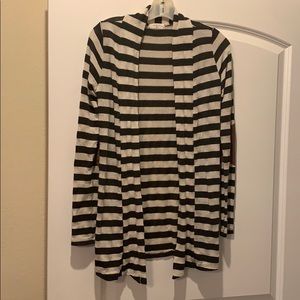 Blk/wht striped cardigan